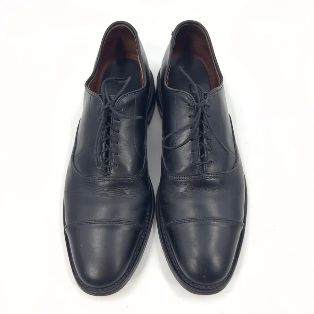 Allen Edmonds Park Avenue Dress Shoes Mens 9B Black Leather Cap Toe Oxford